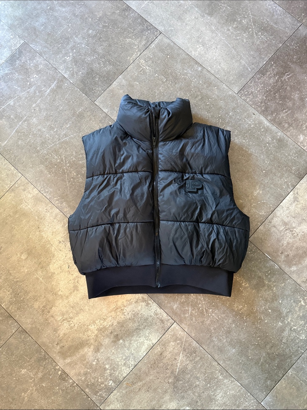 Victoria's Secret Pink Black Puffer Vest